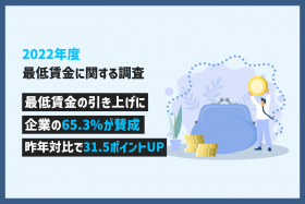 「【最低賃金に関する調査】物価高騰を背景に、企業の65.3%が最低賃金の引き上げに賛成」のサムネイル